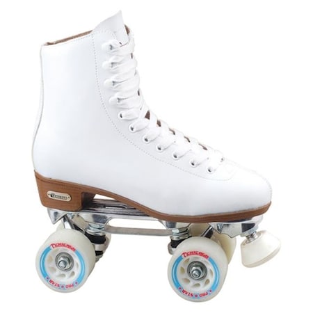 Ladies Leather Rink Skate; Size 7 - White